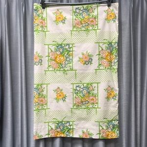 Vintage Cannon Monticello No Iron Percale Floral Pillowcase Cotton Blend